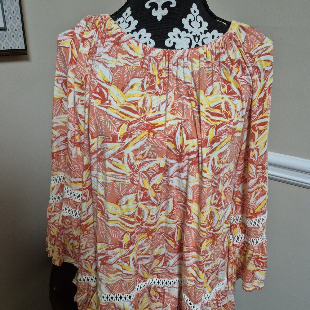 Tropical Print Women's Blouse